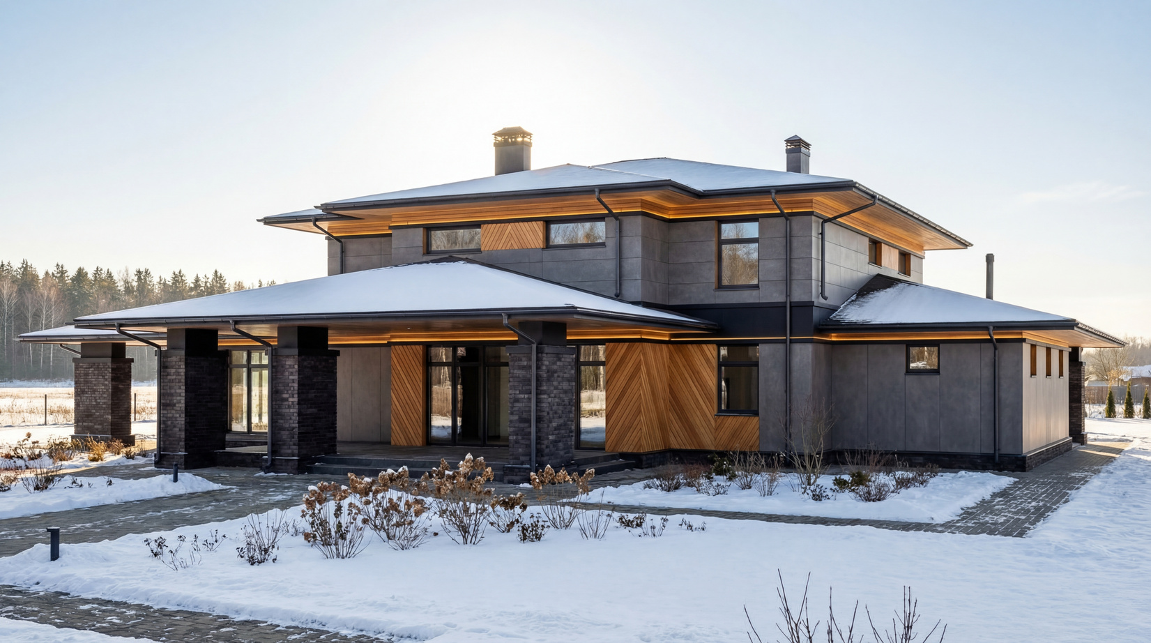 Дома в стиле Райт — фото 22